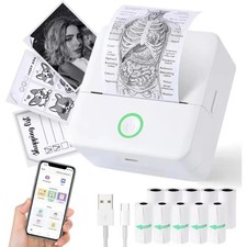 Wireless Thermal Photo Printer Mini Print Pod Sticker Printer with 10Roll Labels picture