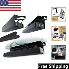 Durable No-Screw Under Desk Cable Organizer - Modern and Spacious, Set of 2 picture
