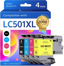 LC501XL Ink Cartridges Brother High Yield MFC-J1260DW Color InkJet Chip 4-Pack picture