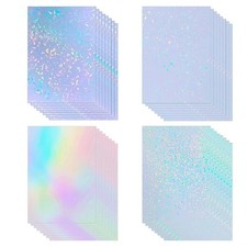 50 Sheets Holographic Sticker Paper for Inkjet  Laser Printer 4.1x2.9 inch Print picture