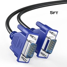 For Computer Monitor Connection 5FT VGA Cable 1080P Male Video Cable 15PIN 3+6 picture