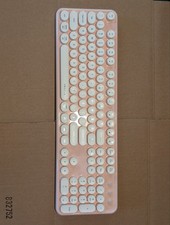 UBOTIE S801AG-C Wireless Retro Typewriter Round Key Keyboard Pink Full Size picture