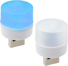 2PCS USB LED Car Interior Atmosphere Lamp, Plug and Play, Ice Blue picture
