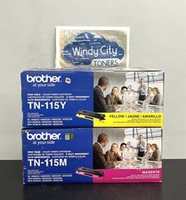 Brother TN-115M Magenta TN-115Y Yellow Toner Set MY Genuine NEW picture