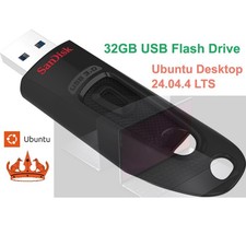SanDisk Ubuntu Desktop 24.04.4 LTS Installer/ Bootable 32GB USB 3.0 Flash Drive picture