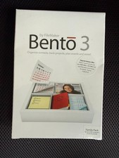 Vintage FileMaker Bento 3 Family Pack Personal Database Mac Software TW346LL/A picture