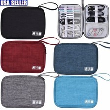 Electronics Accessories Organizer Travel Storage Hand Bag Cable USB Drive Case picture