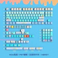 Cute Cartoon Keycap Set 148-key Keycaps For Mechanical Keyboard MOA H Girls Gift picture