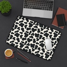 Cow Print Desk Mat | Cute Farmhouse Animal Desk Decor picture