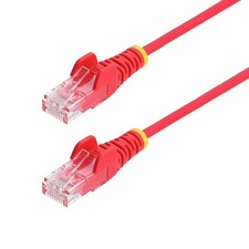 StarTech N6PAT3RDS 3ft Red Slim CAT6 Ethernet Cable, Slim Snagless RJ45 picture
