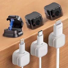 6-600Pcs Magnetic Cable Clips & Cord Holder, Under Desk Cable Management Lot picture