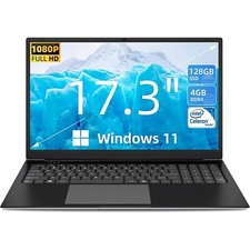SGIN 17 inch Laptop 4GB DDR4 128GB SSD Windows 11 Home Laptops with Intel Celero picture