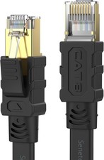 deego cat 8 ethernet cable 100 ft, high speed flat network cable black picture
