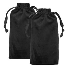 2 Pcs Cell Phone Sleeves (Size M) - Phone Storage Pouch Organizer Velvet, Black picture