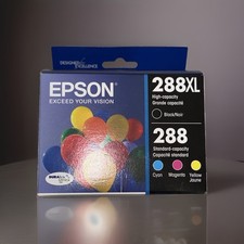 Epson 288XL 288 Ink Cartridge Combo Pack Black Cyan Magenta Yellow – New Sealed picture