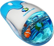 Frutiger Aero Aqua Mouse - Clear Blue USB-C Rechargeable Wireless & Bluetooth Op picture