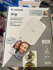 NEW Canon - IVY 2 Mini Photo Printer - Pure White HTF picture