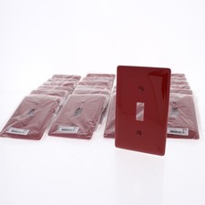 Hubbell NP1R Red 1-Gang Toggle Switch Unbreakable Standard Wallplates 25-Pack picture