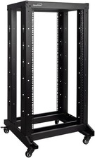 4ft Open Frame 19 Inch 22U 4-Post Network Server Relay Rack Rolling with Casters picture
