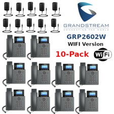 10 Grandstream GRP2602W WiFi Version 2-Line 4 SIP Phone Power Supply Included picture