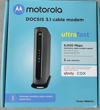 Motorola MB8600 DOCSIS 3.1 Cable Modem Black NEW Open Box picture