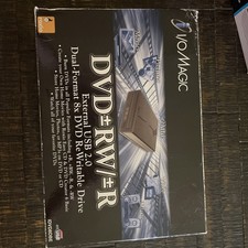 External USB dvd CD CDRW 24x Drive I/O Magic 8x Model IDVD8DBE dvdrw 4x 40x dual picture