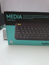 Logitech Media K400 Plus Wireless Touch Keyboard Built-in Touchpad Black Sealed  picture