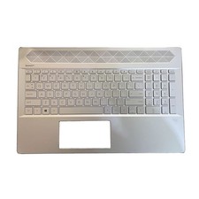 English US Keyboard&PalmRest For HP Pavilion 15-CU L24926-001 no backlit Silver picture