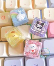Anime Cartoon Cinnamoroll Keycap Resin Fashion Cute Women Gift Pink Blue Purple picture