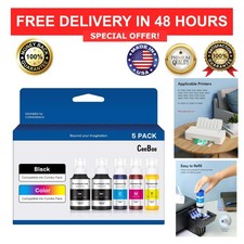 Epson 502 Compatible Ink Refill Bottles 5-Pack Black Cyan Magenta Yellow picture