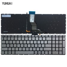 For HP ENVY 15-as000 15-as100 15t-as000 Keyboard Spanish Teclado Backlit Silver picture