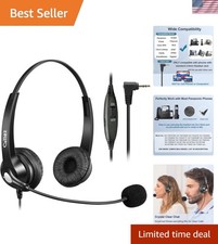 Professional 2.5mm Headset with Sound Isolation & Volume Control for Clarity picture