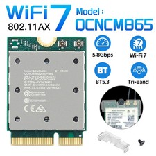 WiFi7 QCNCM865 M.2 Wireless Card Tri-Band 5.8Gbps BT5.3 802.11ax Network Adapter picture