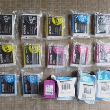 16 Epson and HP Printer Virgin Empty Ink Cartridges for Refilling picture