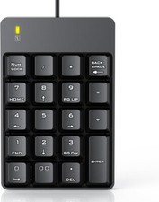 Wired Number Pad, USB Numeric Keypad 19 Key Number Keypad Keyboard  picture