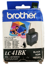 Brother LC41BK Black Ink Cartridge New Rough Open Box Exp: 09-2008 picture