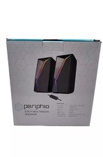 PERIPHIO 2.OCH MULTIMEDIA SPEAKERS, LAPTOP, PHONE SOUND SYSTEM, RGB LED -  BLACK picture