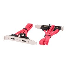 2Pcs Dual Port SATA Serial ATA Cable to eSATA Bracket Adapter Cable picture