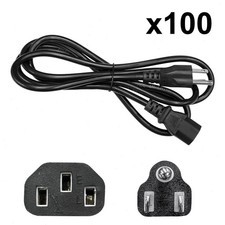 Lot 100 Power Cord Cable Desktop Computer 6ft IEC320 3Prong Design US Heavy Duty picture