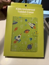 NEW GEMS Kids Space Rockets Universal Tablet Case Green Fits Tablets 7- 11