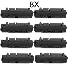 8PCS SFF-8482 SAS To SATA 22 Pin Angle 90 Degree Hard Disk Adapter NEW picture