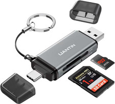 SD Card Reader USB C, High-Speed Dual Slot Memory Card Reader, USB 3.0 to Micro picture