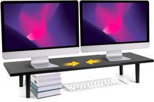 Dual-Monitor-Stand-Riser-For-Desk Adjustable Length 32-40 Inch Large picture