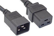 Cablelera IEC 320 C20 to IEC 320 C19 Power Cord Extension, 12AWG Heavy Duty, 20A picture