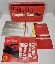Vintage Hercules Graphics Card  Driver Diskettes Box Papers  5.25