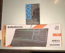 BUNDLE New SteelSeries Apex 3 Full w/ Logitech Black G502 Hero picture