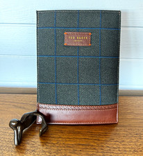 Ted Baker London Green Tweed Check Tablet Sleeve Brogue Trim iPad mini NEW picture