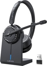 LEVN Wireless Headset, Wireless Headset with Mic for Work, AI Noise Cancelling, picture