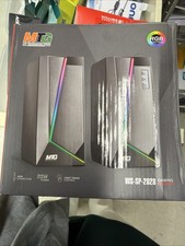 MTG WS-SP-2028 RGB Gaming Speakers 20W Touch Control USB AUX Wired picture