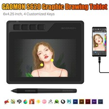 GAOMON S620 Drawing Tablet Art Graphic Battery-Free Pen 4 Express Keys Osu Game picture